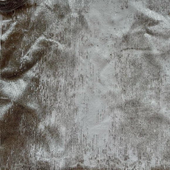 NEW WITH TAGS no comment from macy’s white and silver metallic foil tank top - Picture 4 of 4